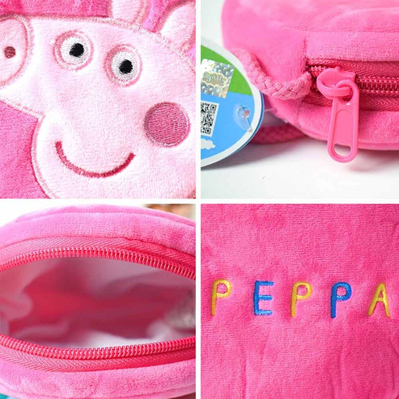 Śliczna Świnka Peppa George Mała Okrągła Dziecięca Torba Na Ramię Ultramiękka Pluszowa Bawełniana Crossbody Dla Dziewcząt Chłopców