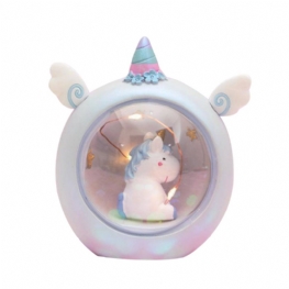 Wróżka Jednorożec Snow Globe Lampka Nocna Dla Dzieci Dziewczyny Wnuczki Prezent Urodzinowy Dość Kreatywny Led Kryształowa Kula