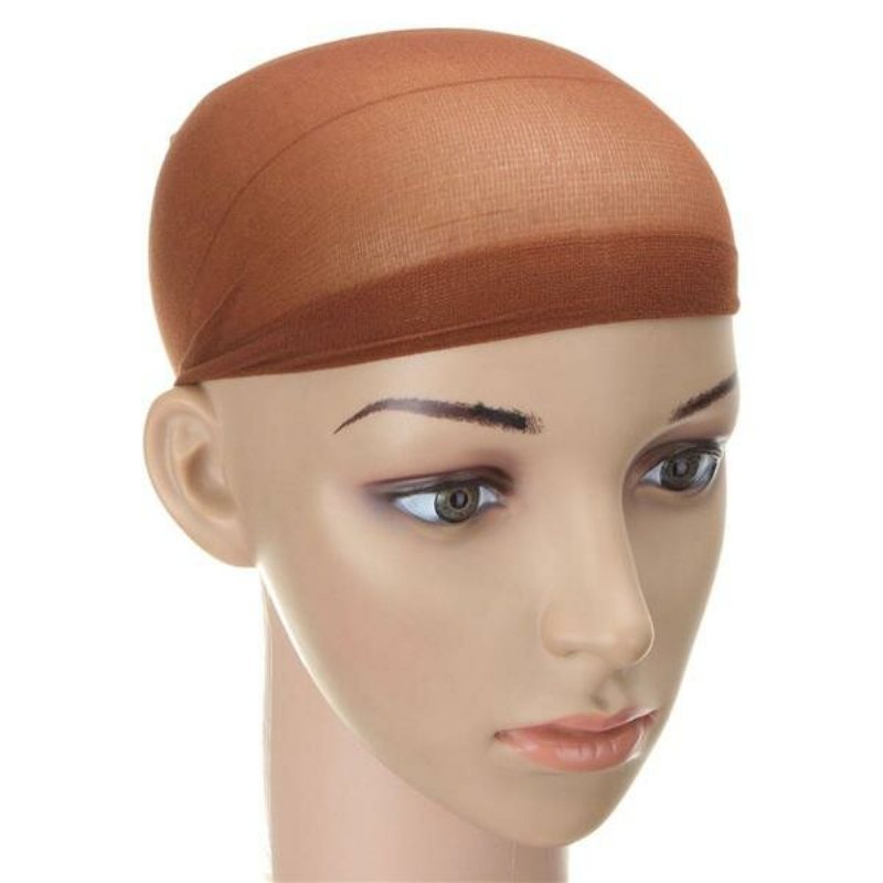 2 Sztuk Mężczyźni Kobiety Elastyczne Pończochy Wig Wig Cap Snood Nylon Stretch Mesh Hat