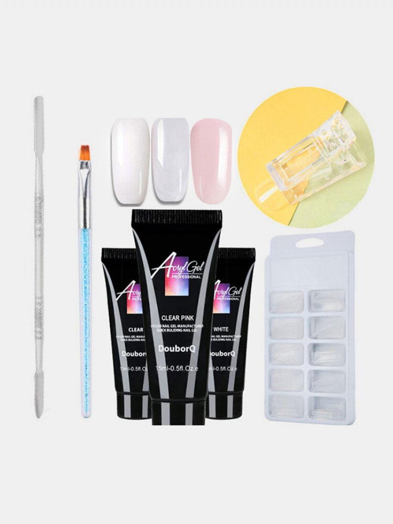 4 Szt. Zestaw Żeli Żelowych Do Przedłużania Paznokci Soak Off Quick Builder Crystal Gel Nail Art Gel Kit