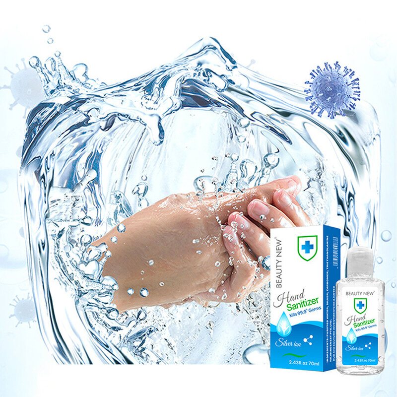 70 Ml Silver Ion No-wash Sanitizer Hand Bakteriostatyczny Przenośny Żel Do Dezynfekcji Bez Mycia