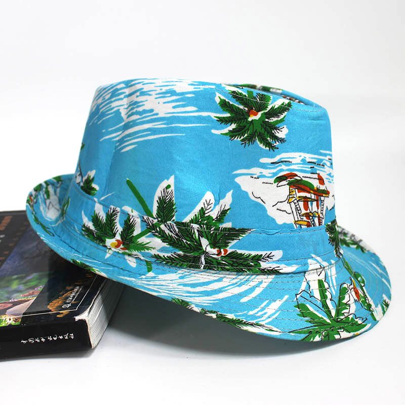 Beach Pattern Cloth Bucket Hat Męska Nadmorska Czapka Przeciwsłoneczna Na Co Dzień