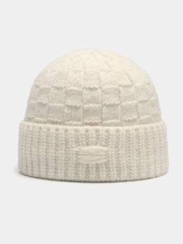 Czapka Beanie Z Dzianiny Unisex W Jednolitym Kolorze Na Wszystkie Mecze