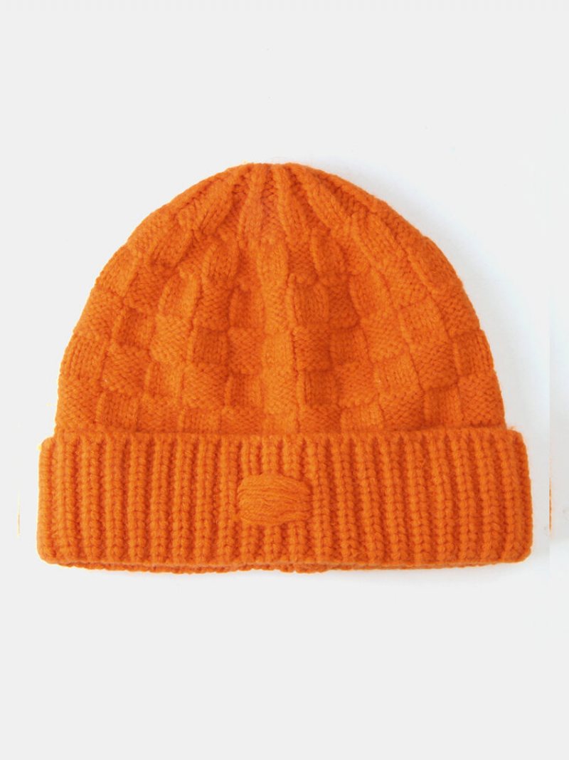 Czapka Beanie Z Dzianiny Unisex W Jednolitym Kolorze Na Wszystkie Mecze