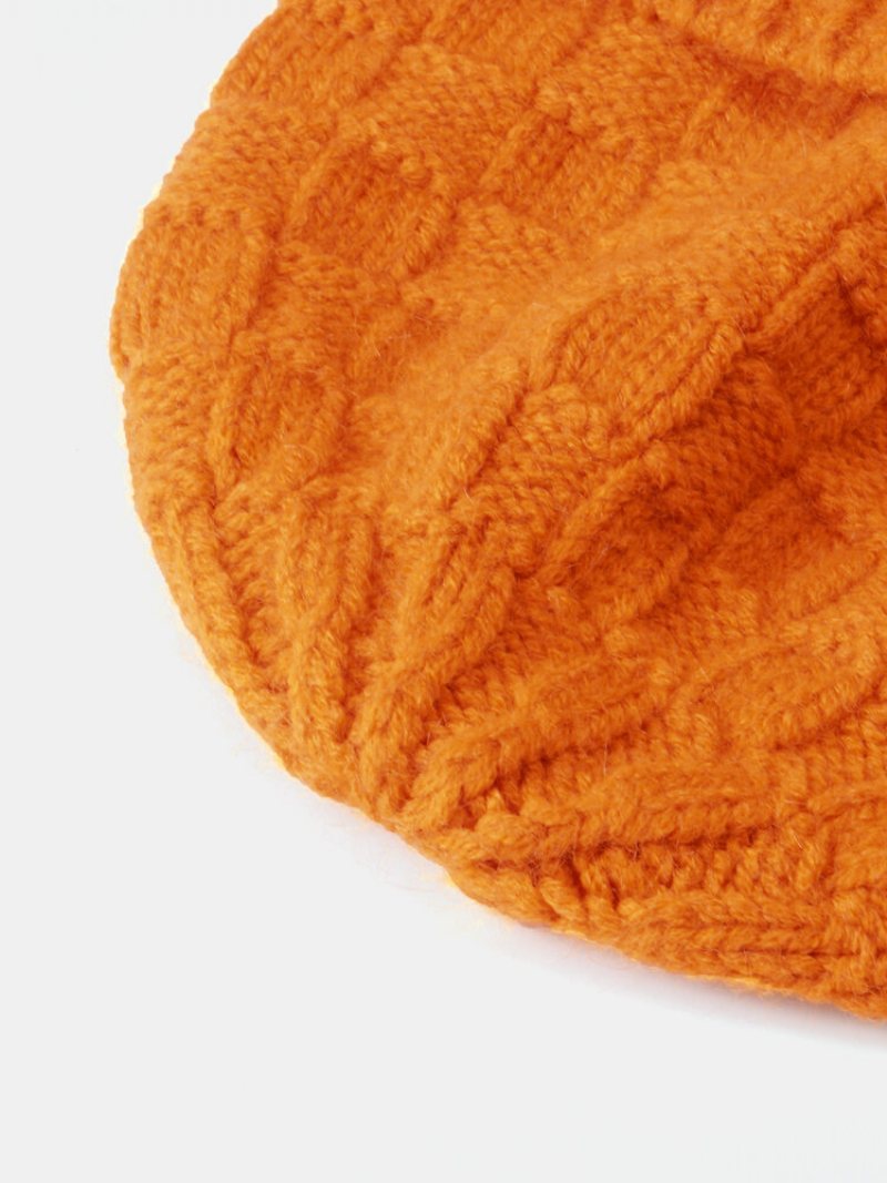 Czapka Beanie Z Dzianiny Unisex W Jednolitym Kolorze Na Wszystkie Mecze