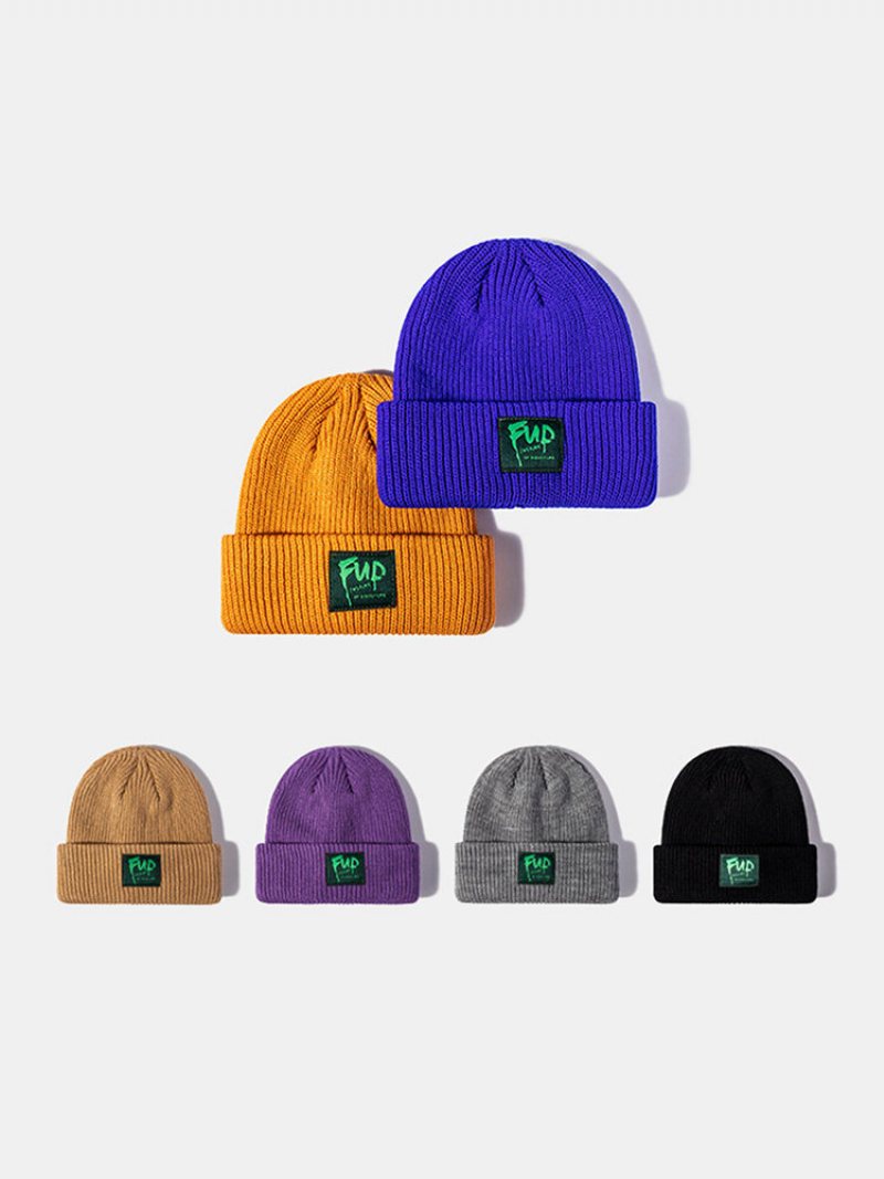 Czapka Typu Beanie Z Solidnej Dzianiny Żakardowej Unisex Na Wszystkie Mecze