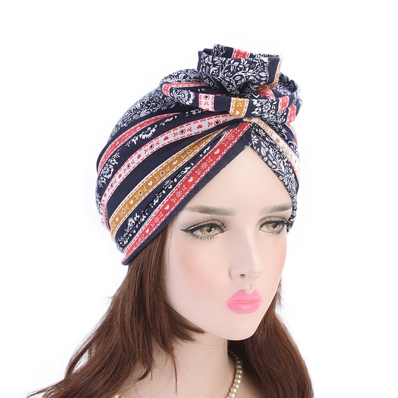 Damska Czapka Beanie W Stylu Etnicznym Casual Cotton Solid Bonnet Hat