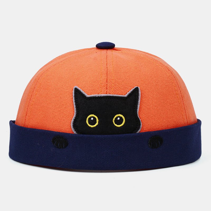 Damska I Męska Czapka Właściciela Street Cat Pattern Melon Cap Innocent Standard Sailor Skull Caps Brimless Hats