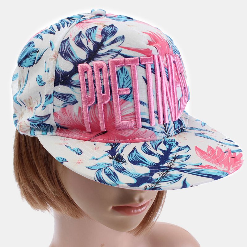 Damska Kwiatowa Czapka Z Daszkiem Unisex Daszek Z Snapback Regulowane Czapki Hip-hopowe