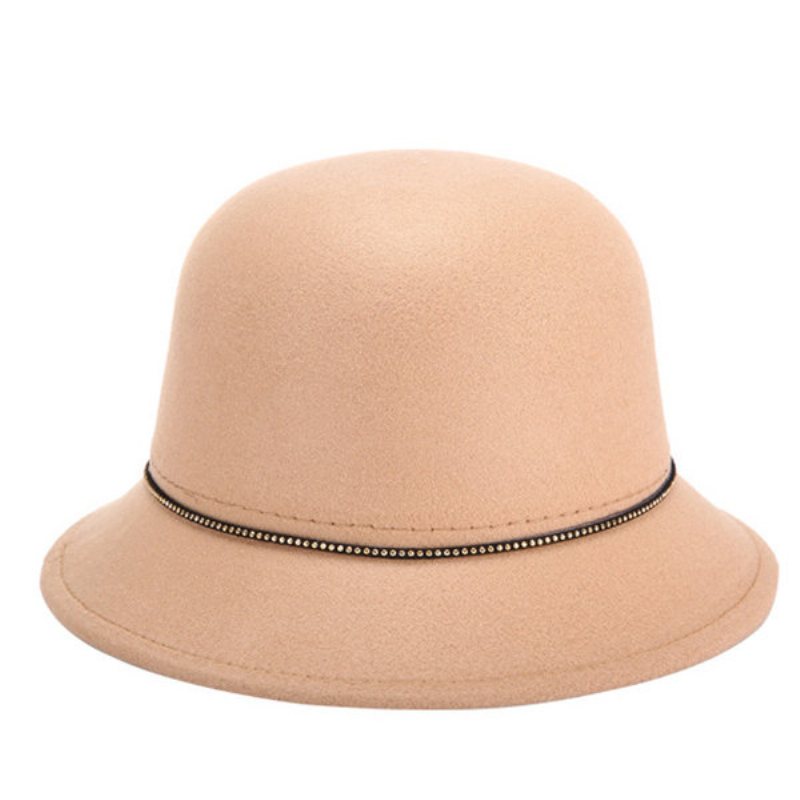 Damski Elegancki Filcowy Kapelusz Fedoras Dorywczo Kwiatowy Bowknot Ozdoba Typu Bucket