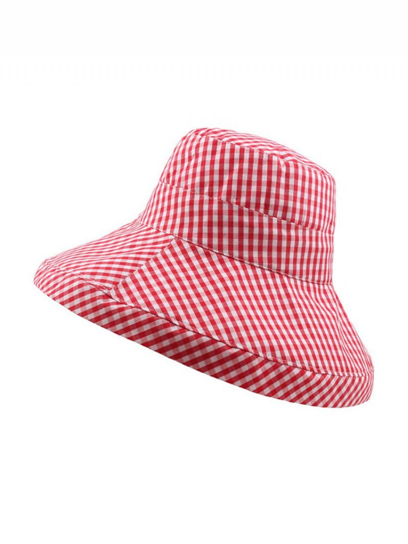 Damski Składany Bawełniany Cienki Kapelusz Przeciwsłoneczny Typu Bucket Outdoor Casual Travel Beach Sea Hat