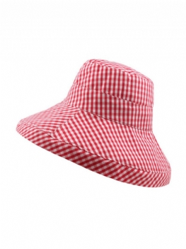 Damski Składany Bawełniany Cienki Kapelusz Przeciwsłoneczny Typu Bucket Outdoor Casual Travel Beach Sea Hat