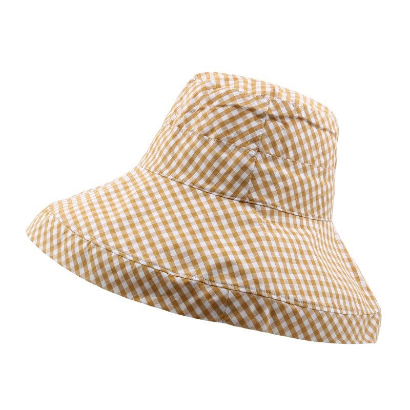 Damski Składany Bawełniany Cienki Kapelusz Przeciwsłoneczny Typu Bucket Outdoor Casual Travel Beach Sea Hat