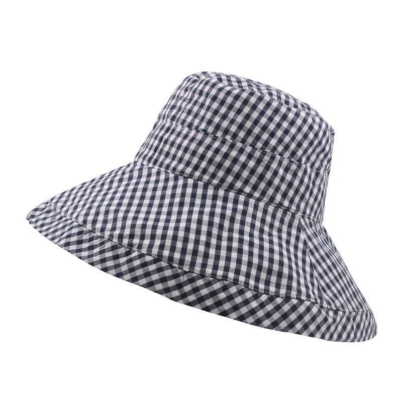 Damski Składany Bawełniany Cienki Kapelusz Przeciwsłoneczny Typu Bucket Outdoor Casual Travel Beach Sea Hat