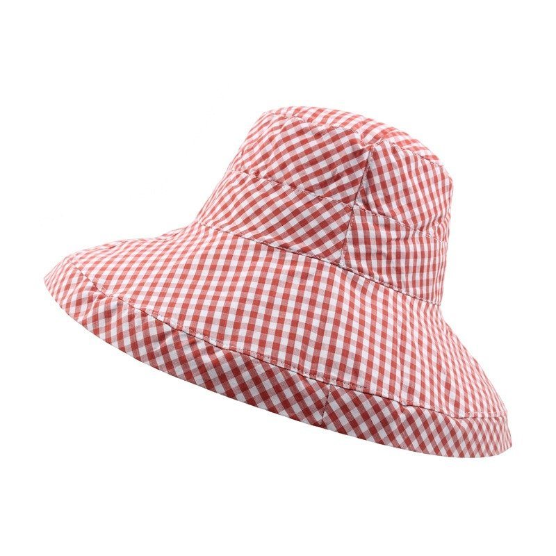 Damski Składany Bawełniany Cienki Kapelusz Przeciwsłoneczny Typu Bucket Outdoor Casual Travel Beach Sea Hat