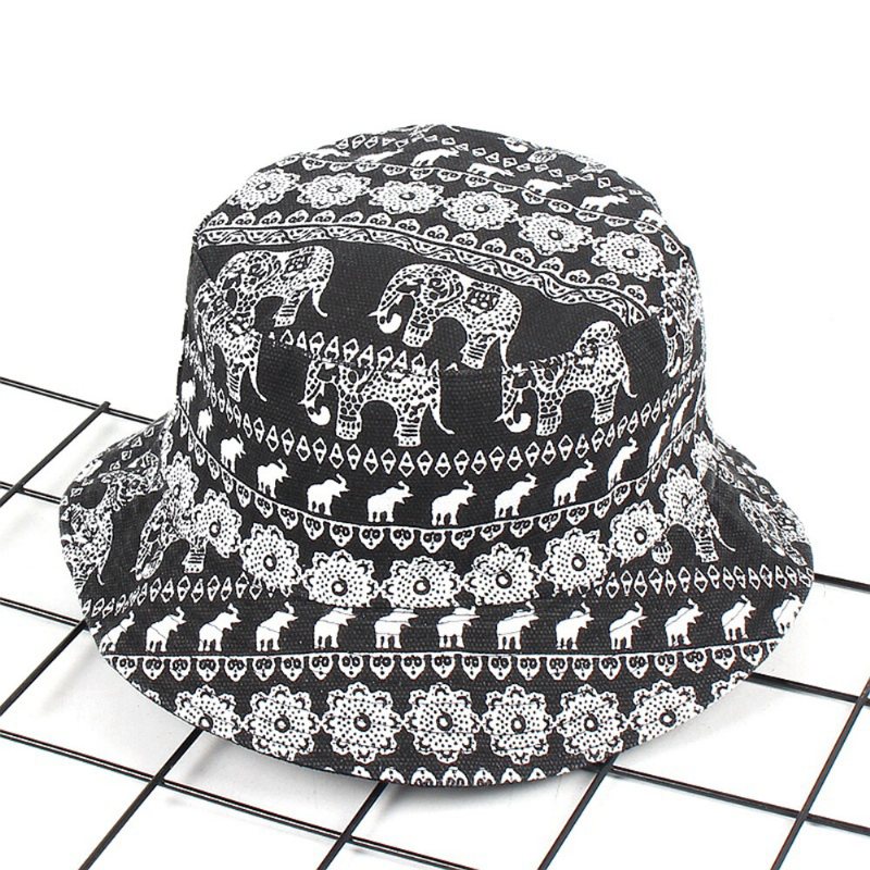 Damski Styl Etniczny Outdoor Vacation Bucket Hat Sunshade Anti-uv Sun Hats