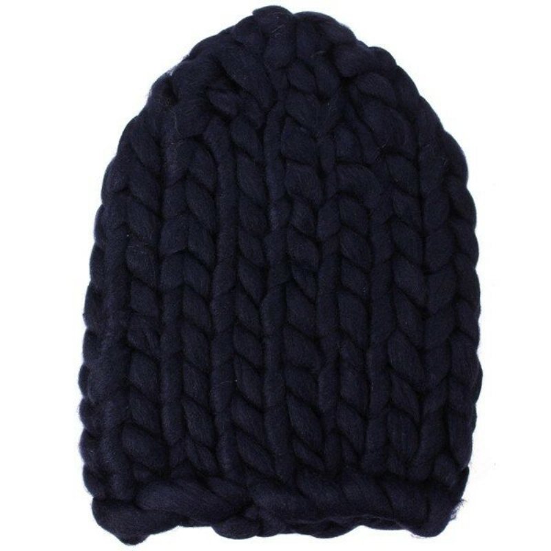 Dzianinowa Szydełkowa Czapka Z Daszkiem Gorro Bonnet Dome Chunky Triangle Stereo Beanie Hat