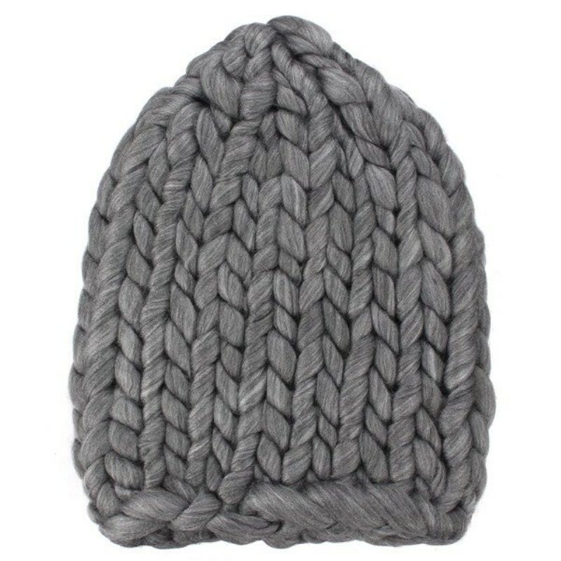 Dzianinowa Szydełkowa Czapka Z Daszkiem Gorro Bonnet Dome Chunky Triangle Stereo Beanie Hat