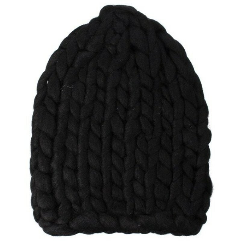 Dzianinowa Szydełkowa Czapka Z Daszkiem Gorro Bonnet Dome Chunky Triangle Stereo Beanie Hat