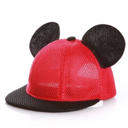 Dziecko Dorośli Lato Oddychająca Śliczna Czapka Z Daszkiem Mickey Outdoor Casual Travel Siatkowa Z