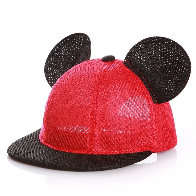 Dziecko Dorośli Lato Oddychająca Śliczna Czapka Z Daszkiem Mickey Outdoor Casual Travel Siatkowa Z