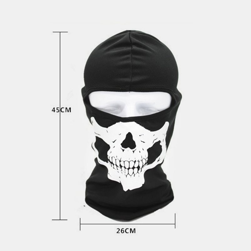 Halloween Outdoor Cs Head Cover Maska Z Wzorem Czaszki