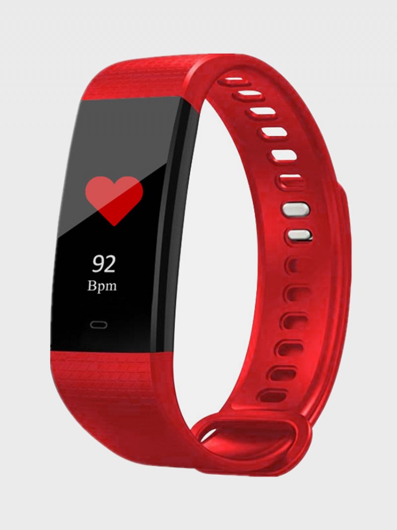 Inteligentna Opaska Tętno Ciśnieniomierz Kolorowy Ekran Bluetooth Smartband Monitor Aktywności Fitness Tracker