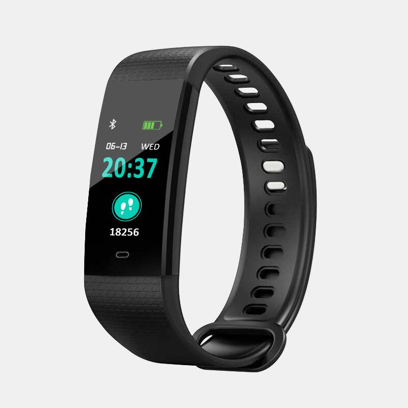 Inteligentna Opaska Tętno Ciśnieniomierz Kolorowy Ekran Bluetooth Smartband Monitor Aktywności Fitness Tracker