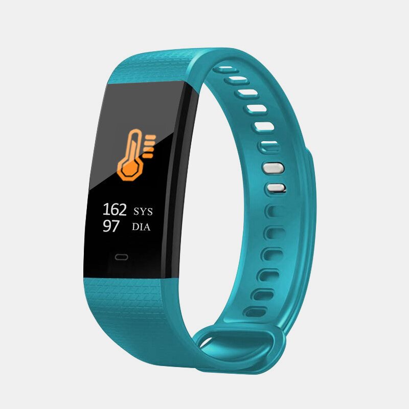 Inteligentna Opaska Tętno Ciśnieniomierz Kolorowy Ekran Bluetooth Smartband Monitor Aktywności Fitness Tracker