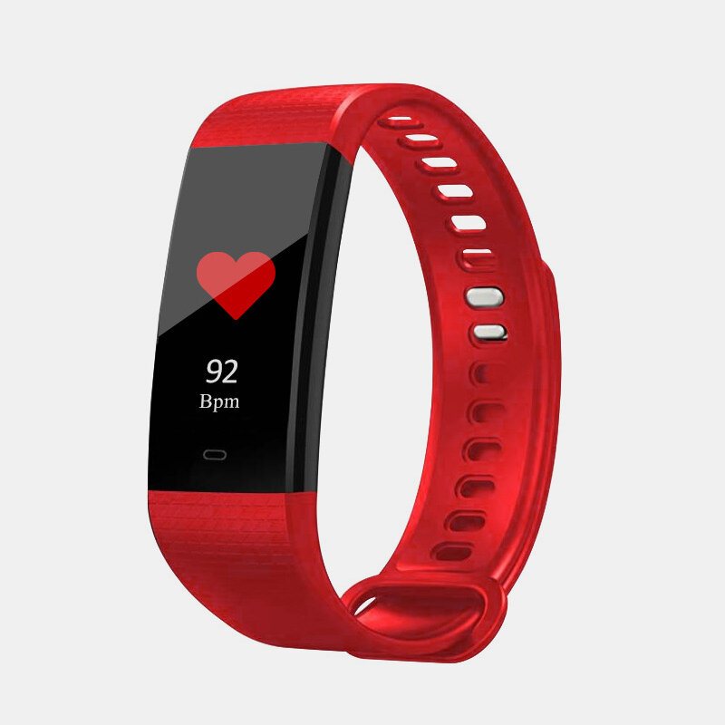 Inteligentna Opaska Tętno Ciśnieniomierz Kolorowy Ekran Bluetooth Smartband Monitor Aktywności Fitness Tracker