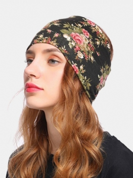 Kobiety Floral Cancer Chemo Hat Beanie Scarf Turban Head Wrap Cap