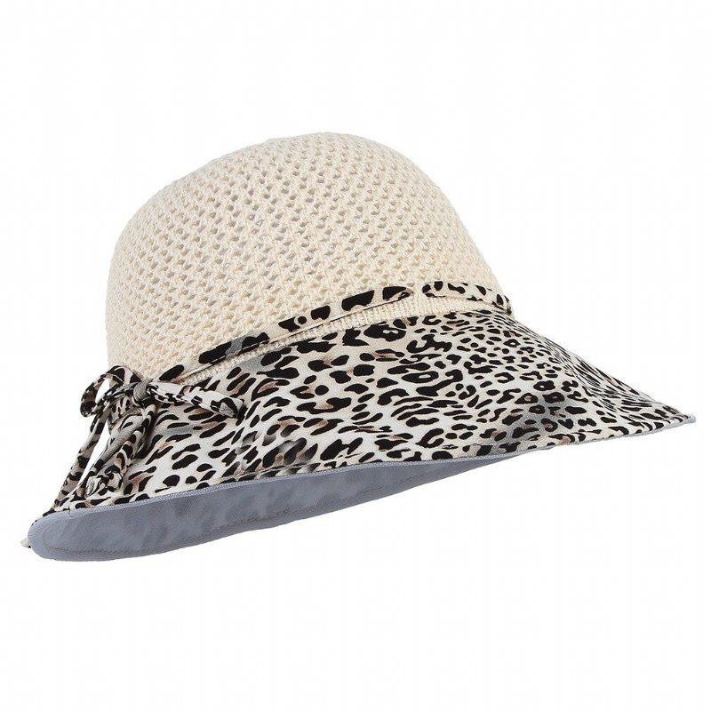 Kobiety Lato Oddychający Vogue Leopard Ochrona Przeciwsłoneczna Kapelusz Typu Bucket Outdoor Casual Travel Beach Sea Hat