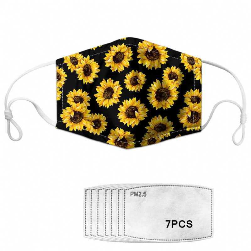 Maska Na Twarz Dasiy Flower Print 7-częściowy Zestaw Uszczelek Maski Daisy Pm2.5