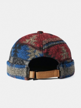 Mężczyźni I Kobiety Retro Brimless Skull Cap Multicolor Maple Leaf Pattern Czapki Dostosowane