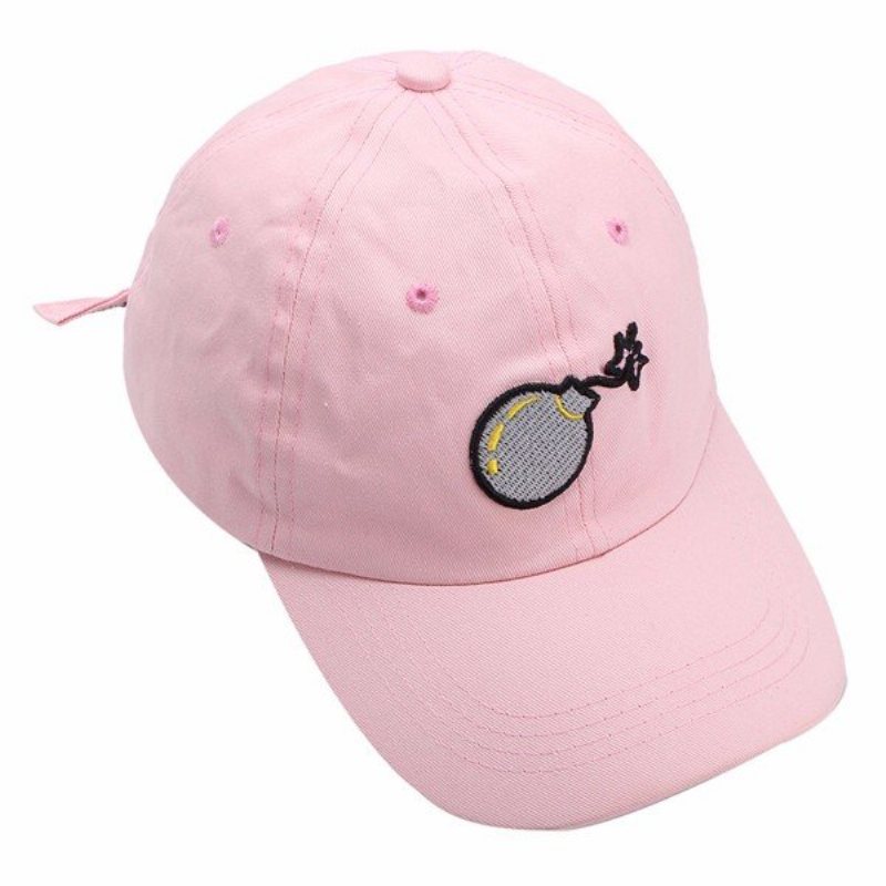 Mężczyźni Kobiety Bomba Cartoon Hip Hop Hat Kpop Sport Curved Strapback Czapka Z Daszkiem