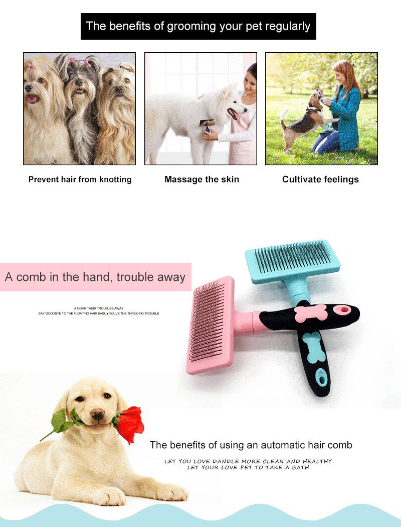 Szczotka Dla Psa I Dla Kota - Slicker Pet Grooming Brush - Rzuca Narzędzia Do Pielęgnacji