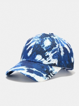 Unisex Bawełniane Stitched Kolorowe Tie-dye Miękkie Górne Regulowane Dorywczo Czapki Z Daszkiem Z