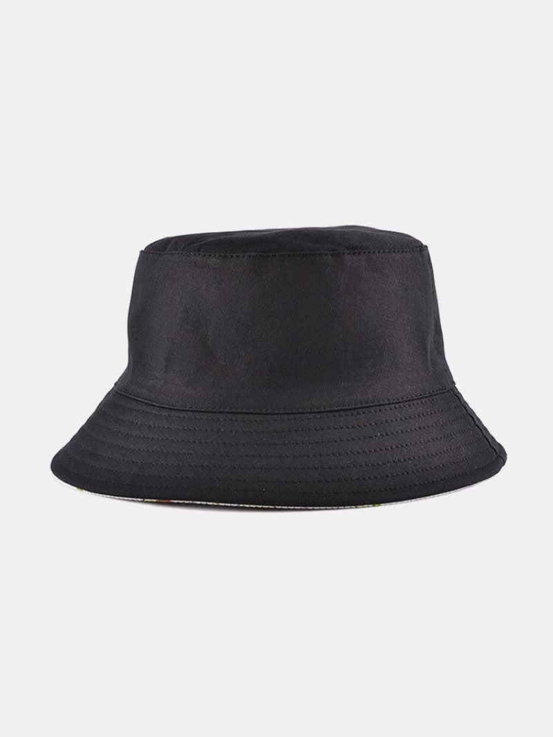 Unisex Bawełniany Dwustronny Pasek Żaglówka Kotwica Ster Drukowanie All Match Sunshade Bucket Hat