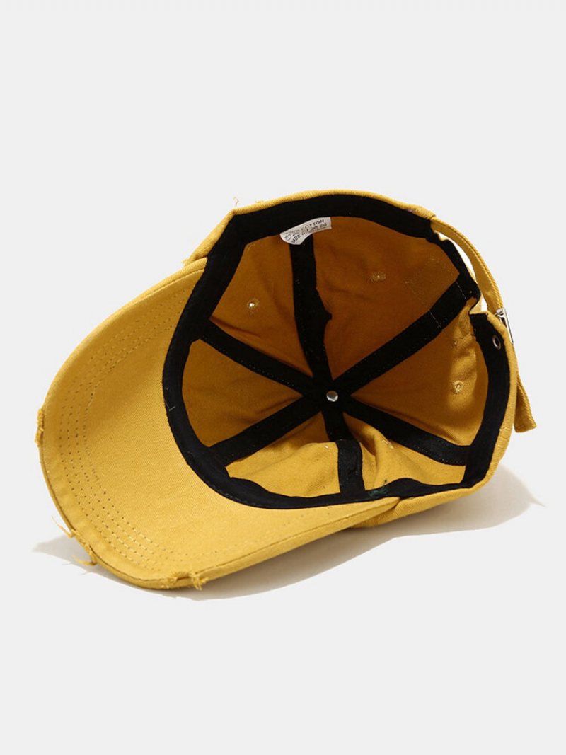 Unisex Cotton Broken Holes Fashion Outdoor Sunshade Baseball Hat