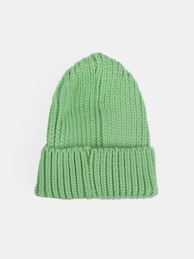 Unisex Poliester Bawełna Dzianina Jednolity Kolor Element Świąteczny Dekoracja Z Kreskówek Ciepła Czapka Beanie Na Wszystkie Mecze