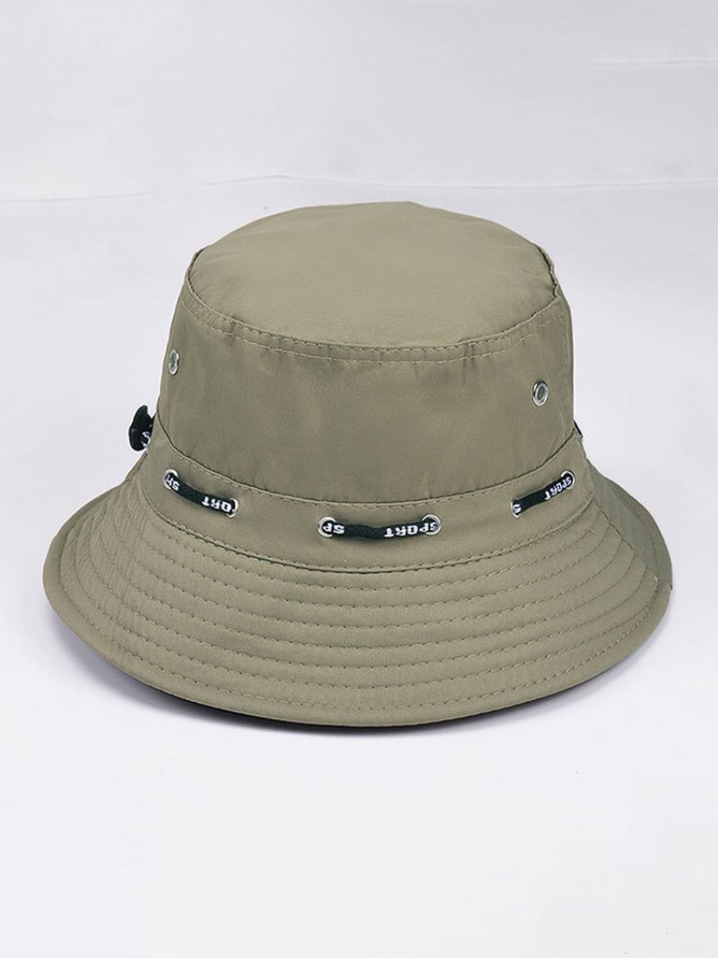 Unisex Poliester Jednolity Kolor Outdoor Casual Składany Kapelusz Przeciwsłoneczny Typu Bucket Travel Sun Hat