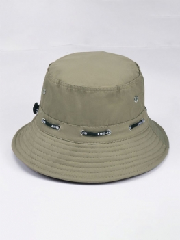 Unisex Poliester Jednolity Kolor Outdoor Casual Składany Kapelusz Przeciwsłoneczny Typu Bucket Travel Sun Hat