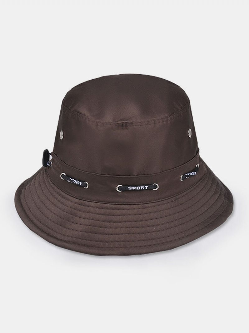 Unisex Poliester Jednolity Kolor Outdoor Casual Składany Kapelusz Przeciwsłoneczny Typu Bucket Travel Sun Hat