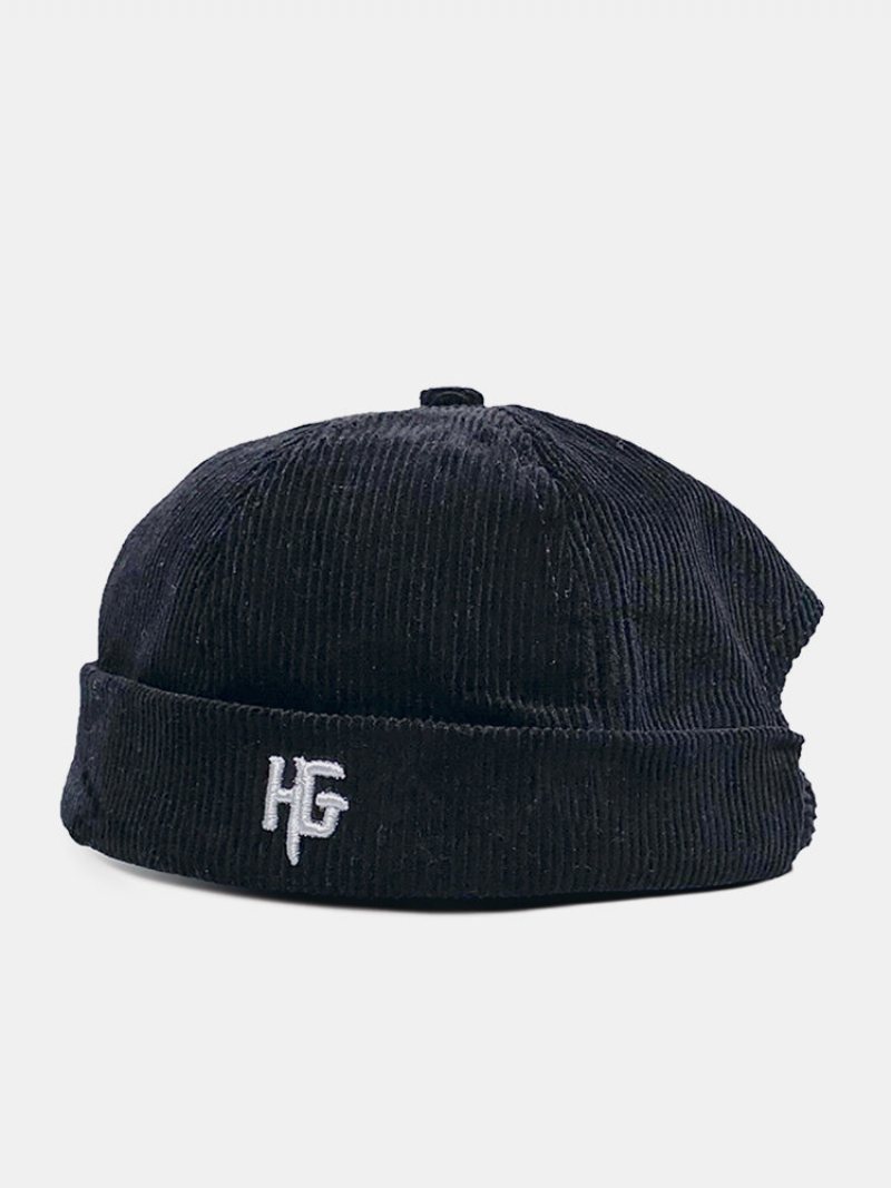 Unisex Sztruks Haftowany H G Patten Dorywczo Czapka Bez Lamówki Landlord Hat Z Czaszkami