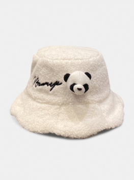 Zimowe Igrzyska Olimpijskie Pekin 2023 Unisex Pluszowe Wyszywane Litery Panda Doll Zdobione Wszystkie Mecze Ciepły Kapelusz Typu Bucket