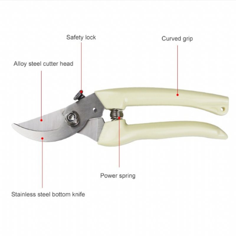 Antypoślizgowe Nożyce Ogrodnicze Przycinanie Drzew Owocowych Scissor Bonsai Pruners Secateurs Garden