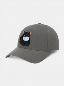 Collrown Cartoon Cat Mask Izolowany Kapelusz Bawełniany Typu Bucket Poddany Kwarantannie