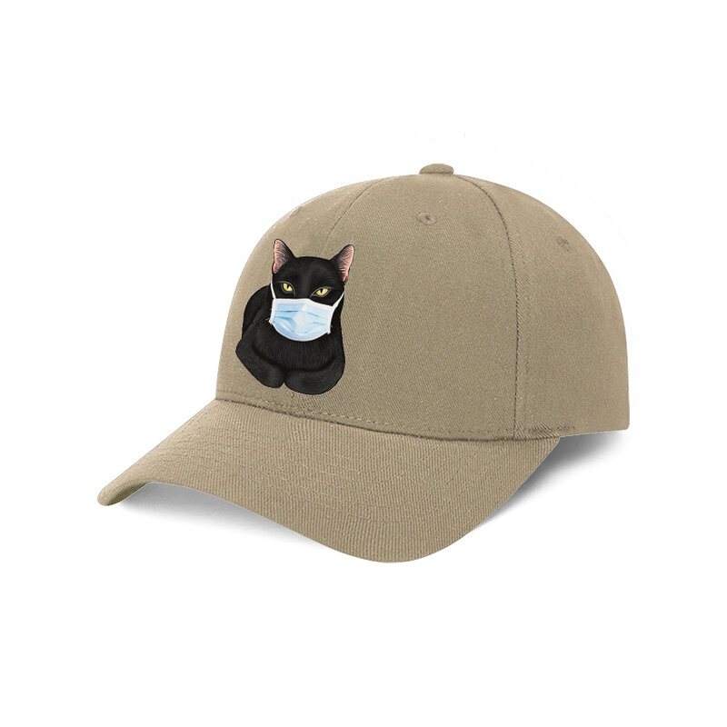 Collrown Cartoon Cat Mask Izolowany Kapelusz Bawełniany Typu Bucket Poddany Kwarantannie