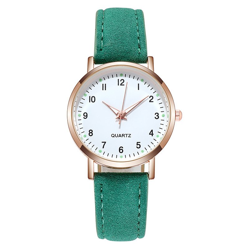 Fashion Luminous Watch Damski Prosty Cyfrowy Retro Nubukowy Zegarek Kwarcowy Na Co Dzień