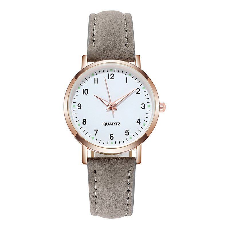 Fashion Luminous Watch Damski Prosty Cyfrowy Retro Nubukowy Zegarek Kwarcowy Na Co Dzień